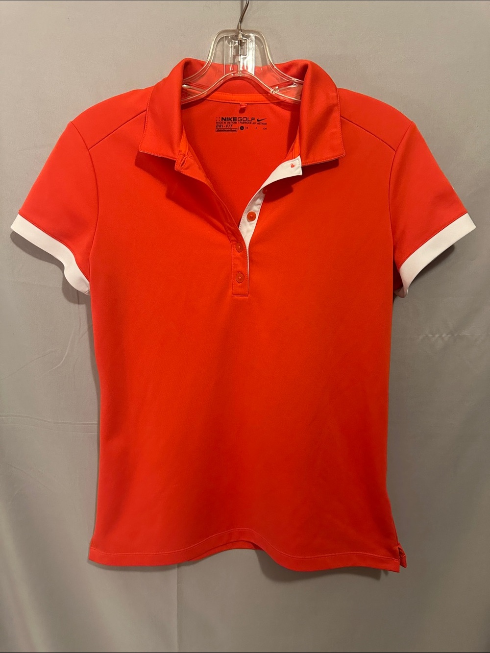 Nike Women's Bright Orange Polo with White Trim